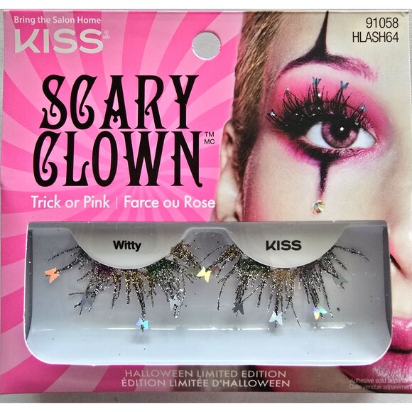 KISS Glitter False Eyelashes Halloween Limited Edition Scary Clown LOT OF 6 - Picture 3 of 4